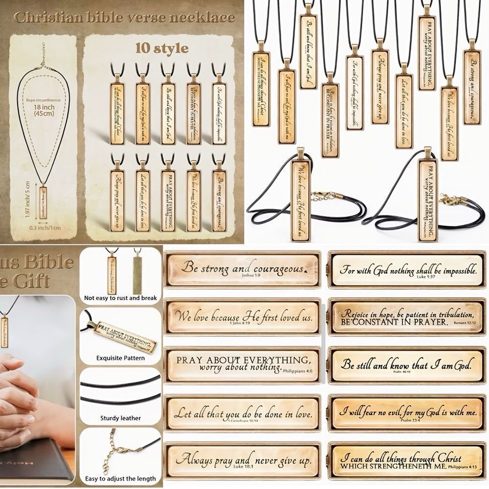 NWT We love because He first loved us Faith Based Necklace 10 Different Styles!